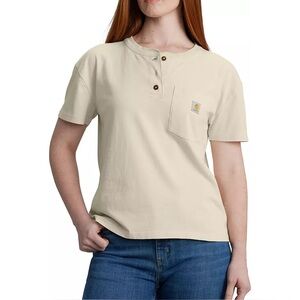 Carhartt Women's Loose Fit Heavyweight Henley Short Sleeve Tee